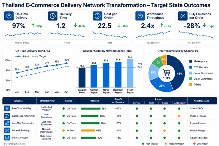 Dashboard — Seamless Delivery: Digitally Transforming Thailand’s E-Commerce Supply Chain